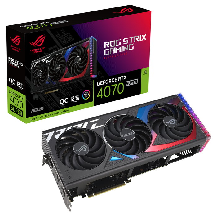 ASUS GeForce RTX 4070 Super ROG Strix Gaming OC 12GB GDDR6X con 3 ventiladores