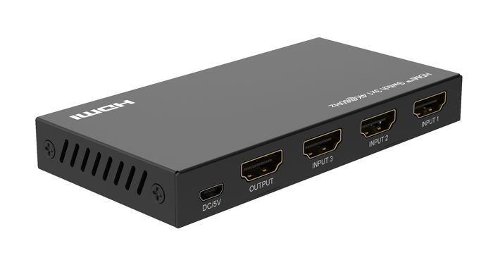MicroConnect Conmutador HDMI 3x1 MC-HDMISWITCH0301-4K 4K@60Hz HDCP 2.2 con Control Remoto