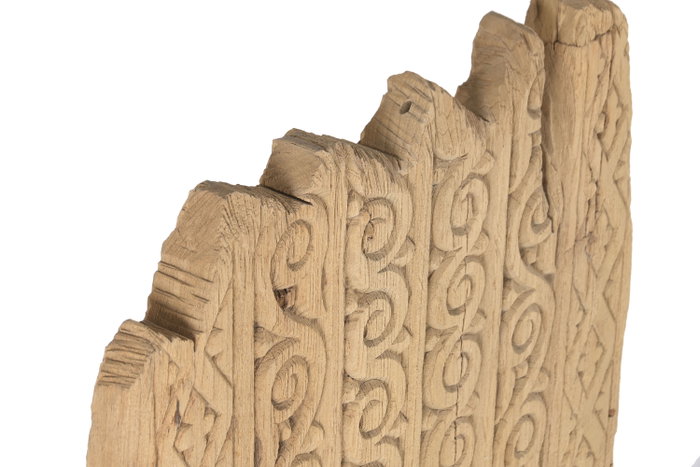 DKD Home Decor Escultura de Teca y Hierro Decapé Natural 45x13x145 cm