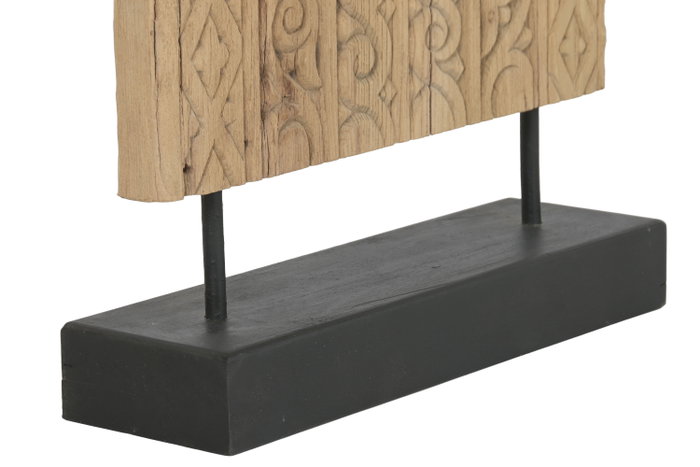 DKD Home Decor Escultura de Teca y Hierro Decapé Natural 45x13x145 cm