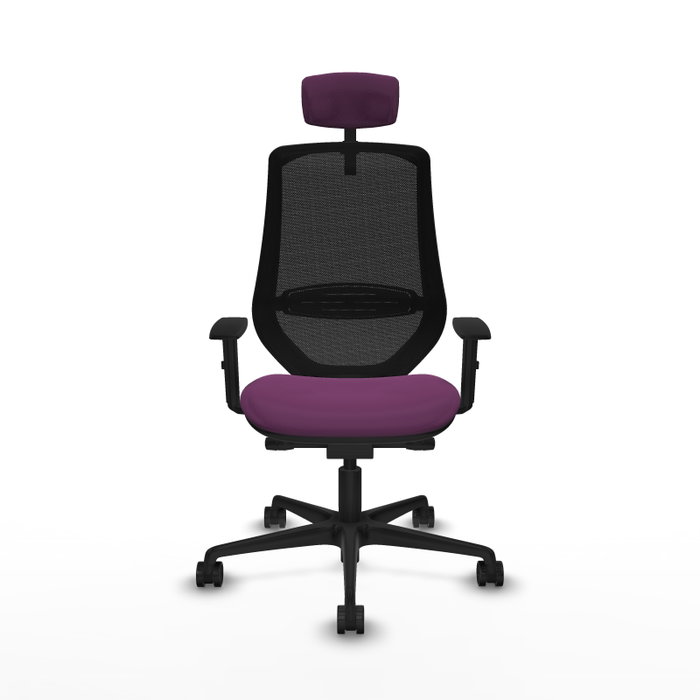 PIQUERAS Y CRESPO Silla de oficina Mardos con mecanismo Sincro/Traslack, Morado y Negro