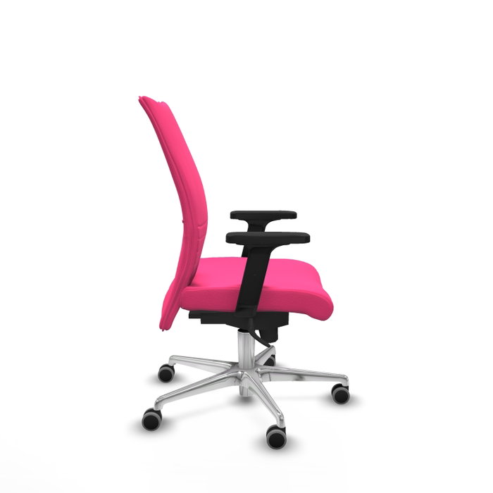 PIQUERAS Y CRESPO Silla Albacete Confidente Rosa con Mecanismo Sincro y Brazos 2D PIQUERAS Y CRESPO Silla Albacete Confidente Rosa con Mecanismo Sincro y Brazos 2D