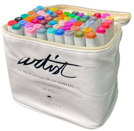 ARTIST BY ALEX BOG Estuche 60 rotuladores professional brush doble punta