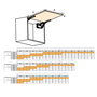 Emuca Compás para puertas elevables Altius Lift, Fuerza 560-1800 (low=L), Acero y plástico, Gris antracita