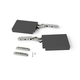 Emuca Compás para puertas elevables Altius Lift, Fuerza 560-1800 (low=L), Acero y plástico, Gris antracita