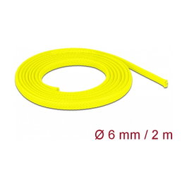 DeLOCK Funda trenzada estirable 2 m x 6 mm Amarillo
