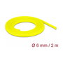 DeLOCK Funda trenzada estirable 2 m x 6 mm Amarillo