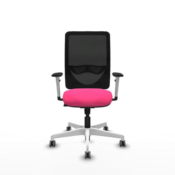 PIQUERAS Y CRESPO Silla de oficina Zulema Rosa y Negro con mecanismo Sincro