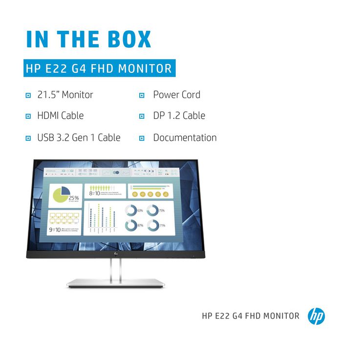HP E22 G4 FHD Monitor de 21,5 pulgadas