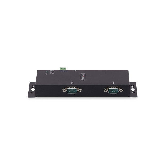 Startech Convertidor Serie RS-232 a Ethernet RJ-45, Repetidor y Aislador Negro