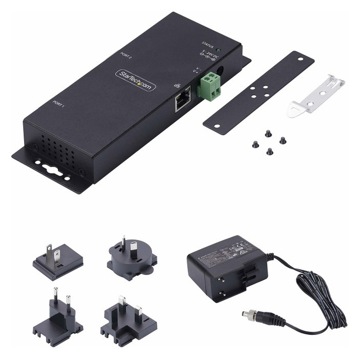 StarTech.com I23-SERIAL-ETHERNET Convertidor de 2 Puertos Serie RS-232 a Ethernet RJ-45 Negro StarTech.com I23-SERIAL-ETHERNET Convertidor de 2 Puertos Serie RS-232 a Ethernet RJ-45 Negro