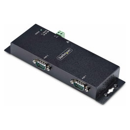 Startech Convertidor Serie RS-232 a Ethernet RJ-45, Repetidor y Aislador Negro