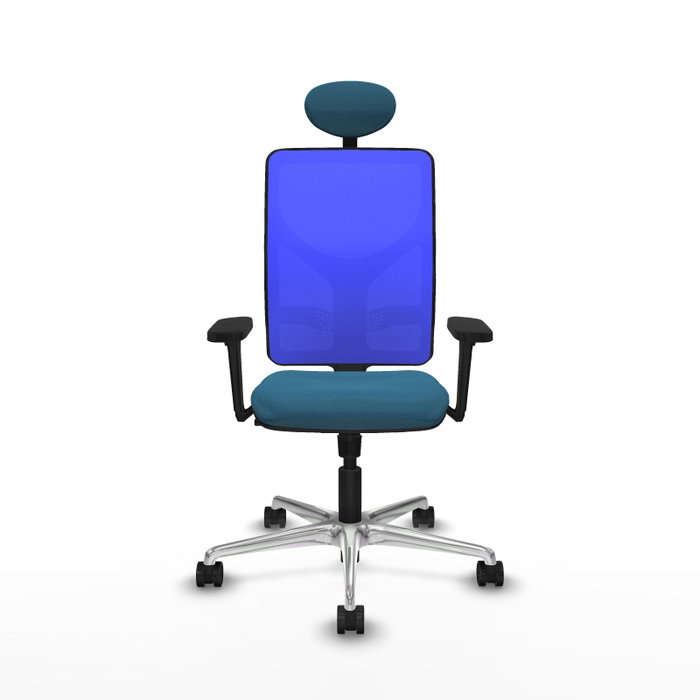 PIQUERAS Y CRESPO Silla de oficina Motilla con Mecanismo Sincro, Verde petróleo y Azul