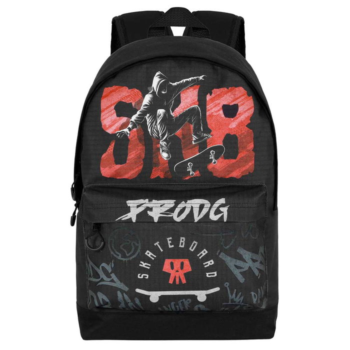 Pro-Dg HS FAN 2.2 SK8 Mochila Negra Urbana Ripstop Resistente a Líquidos con Bolsillo para Dispositivos y Cinta para Trolley