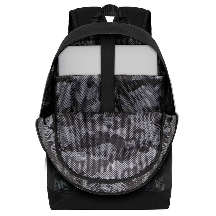 Pro-Dg HS FAN 2.2 SK8 Mochila Negra Urbana Ripstop Resistente a Líquidos con Bolsillo para Dispositivos y Cinta para Trolley