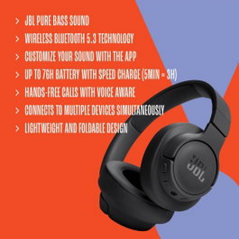 JBL Tune 720BT Auriculares Inalámbricos Púrpura
