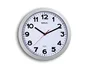 Maul Reloj de pared redondo Step de 30 cm color plata