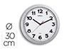 Maul Reloj de Pared Redondo Eléctrico 30 cm Diámetro Color Plata Modelo Step