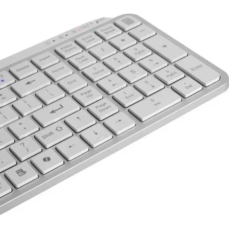 Mars Gaming Teclado Compacto Inalámbrico Bluetooth MK-SILENKEYS/ Blanco, Switches Tijera Ultra Silenciosos, Triple Conectividad, Batería Larga Duración Mars Gaming Teclado Compacto Inalámbrico Bluetooth MK-SILENKEYS/ Blanco, Switches Tijera Ultra Silenciosos, Triple Conectividad, Batería Larga Duración