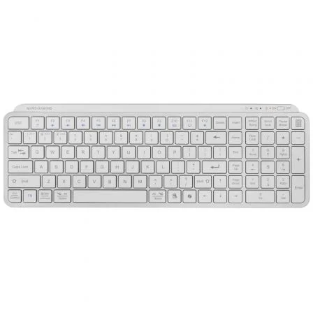 Mars Gaming Teclado Compacto Inalámbrico Bluetooth MK-SILENKEYS/ Blanco, Switches Tijera Ultra Silenciosos, Triple Conectividad, Batería Larga Duración Mars Gaming Teclado Compacto Inalámbrico Bluetooth MK-SILENKEYS/ Blanco, Switches Tijera Ultra Silenciosos, Triple Conectividad, Batería Larga Duración