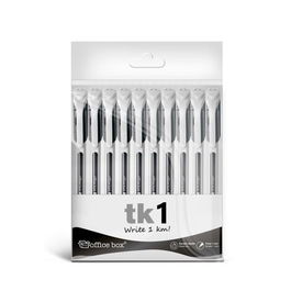 Boligrafo Office Box Tk1 1Mm Negro Bolsa De 10