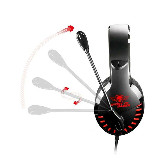 Spirit of Gamer Auriculares Gaming Pro H3 con Micrófono Multiplataforma Rojo