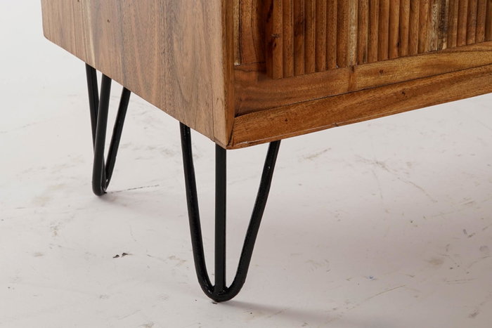 DKD Home Decor Aparador Ondulado Acacia Marrón Claro