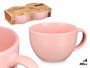 Vessia Set 4 Tazones Rosa Porcelana 480ml 29x8x24cm (Set de 8)