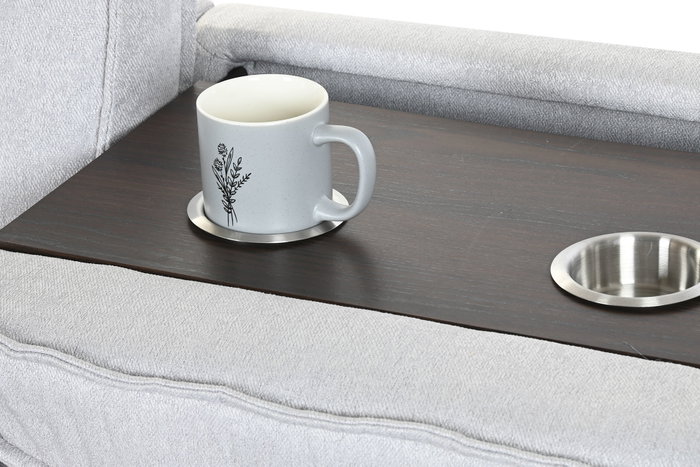DKD Home Decor Sofá Cama Moderno Gris Claro, 153 x 88 x 220 cm