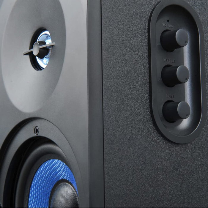 Woxter Dynamic Line DL-410 FX 150W 2.0 Altavoces Estéreo en Negro y Azul Woxter Dynamic Line DL-410 FX 150W 2.0 Altavoces Estéreo en Negro y Azul