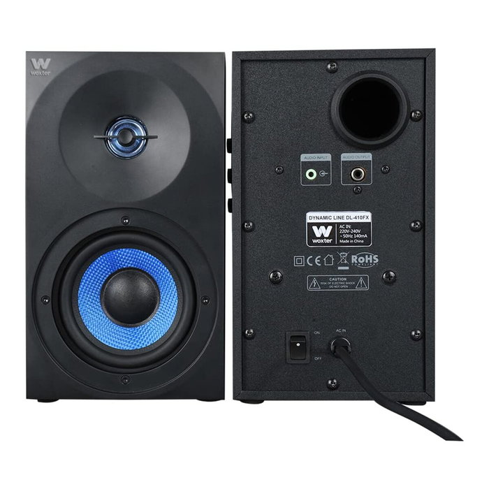 Woxter Dynamic Line DL-410 FX 150W 2.0 Altavoces Estéreo en Negro y Azul Woxter Dynamic Line DL-410 FX 150W 2.0 Altavoces Estéreo en Negro y Azul