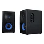 Woxter Altavoces Estéreo Gaming DL-410 FX 150W, Sistema 2.0 con Woofer 4" y Tweeter 1", Negro/Azul, Conexión 3.5mm y RCA