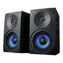 Woxter Altavoces Estéreo Gaming DL-410 FX 150W, Sistema 2.0 con Woofer 4" y Tweeter 1", Negro/Azul, Conexión 3.5mm y RCA