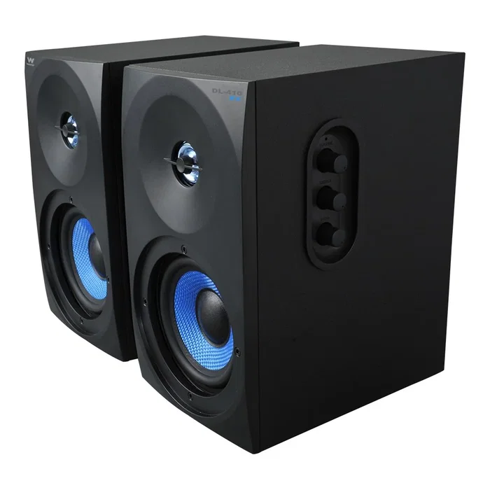 Woxter Altavoces Estéreo Gaming DL-410 FX 150W, Sistema 2.0 con Woofer 4" y Tweeter 1", Negro/Azul, Conexión 3.5mm y RCA Woxter Altavoces Estéreo Gaming DL-410 FX 150W, Sistema 2.0 con Woofer 4" y Tweeter 1", Negro/Azul, Conexión 3.5mm y RCA