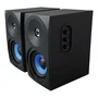 Woxter Altavoces Estéreo Gaming DL-410 FX 150W, Sistema 2.0 con Woofer 4" y Tweeter 1", Negro/Azul, Conexión 3.5mm y RCA