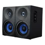 Woxter Altavoces Estéreo Gaming DL-410 FX 150W, Sistema 2.0 con Woofer 4" y Tweeter 1", Negro/Azul, Conexión 3.5mm y RCA