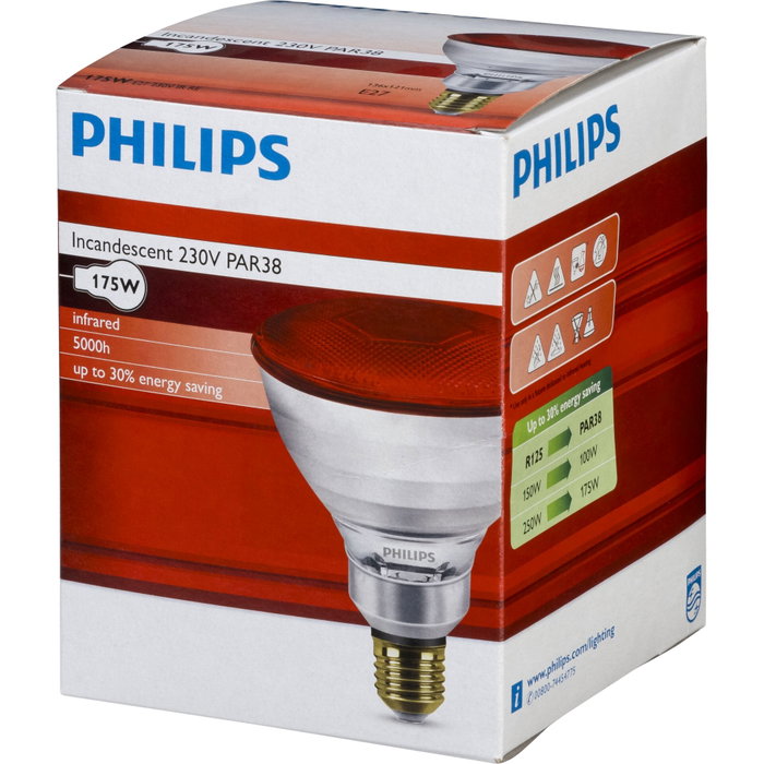 Philips Lámpara de infrarrojos PAR38 IR 175W E27 230 Red Philips Lámpara de infrarrojos PAR38 IR 175W E27 230 Red