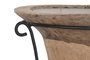 DKD Home Decor Portavelas de Madera con Soporte de Hierro 45x45x95 cm