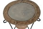 DKD Home Decor Portavelas de Madera con Soporte de Hierro 45x45x95 cm