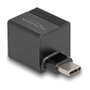 DeLOCK Adaptador USB-C a Gigabit LAN Ethernet RJ45 (ST-BU) Negro, Plug and Play, para Windows, macOS, Linux