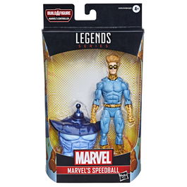 Hasbro Marvel Legends Serie 2024 Speedball Figura de Acción de 15 cm Articulada con Pieza para Construir Controller (Build-A-Figure)