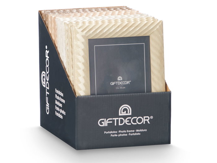 Giftdecor Portafotos Ondas 13x18 Surtidos (Set de 24)