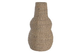 DKD Home Decor Jarrón Jacinto de Agua Seagrass Natural 37x37x65 cm