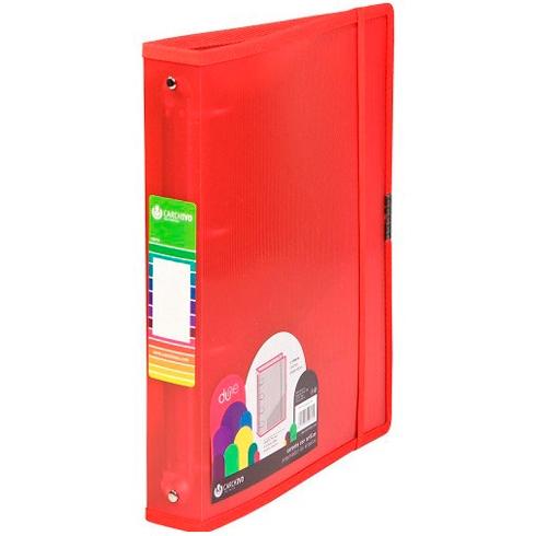 Carchivo Carpeta Anillas 40 mm A4+ C-Goma PP Dune Rojo Carchivo Carpeta Anillas 40 mm A4+ C-Goma PP Dune Rojo