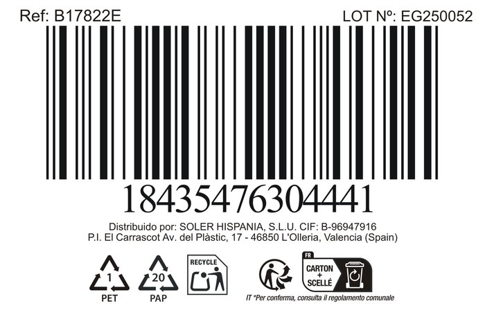 Inde Cacerola 20 cm Acero Inoxidable con Tapa 4 L "New Neron" (4 Unidades)