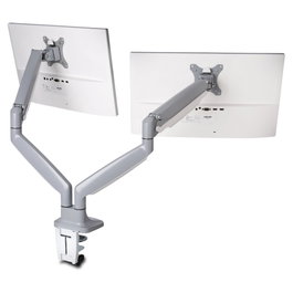Kensington Brazo Dual SmartFit de Altura Ajustable para Monitores de 13-32 pulgadas, Gris