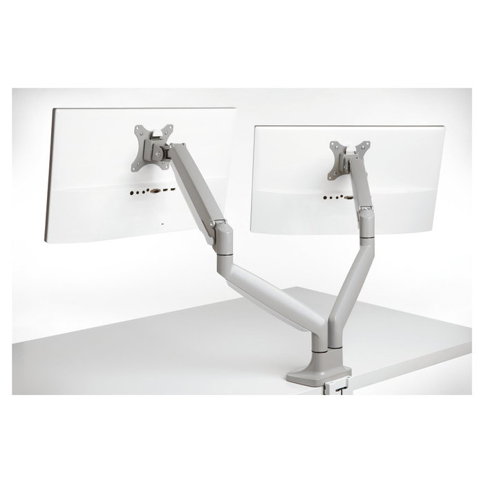 Kensington Brazo Dual SmartFit de Altura Ajustable para Monitores de 13-32 pulgadas, Gris