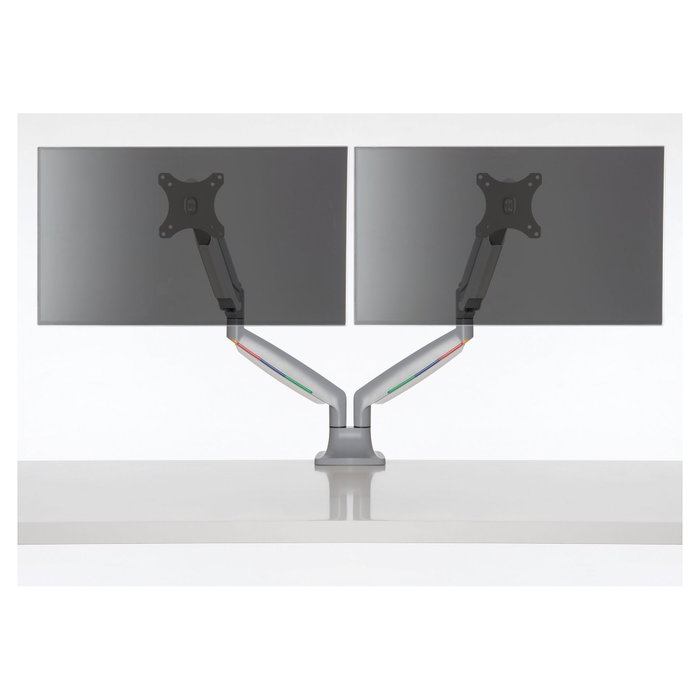 Kensington Brazo Dual SmartFit de Altura Ajustable para Monitores de 13-32 pulgadas, Gris