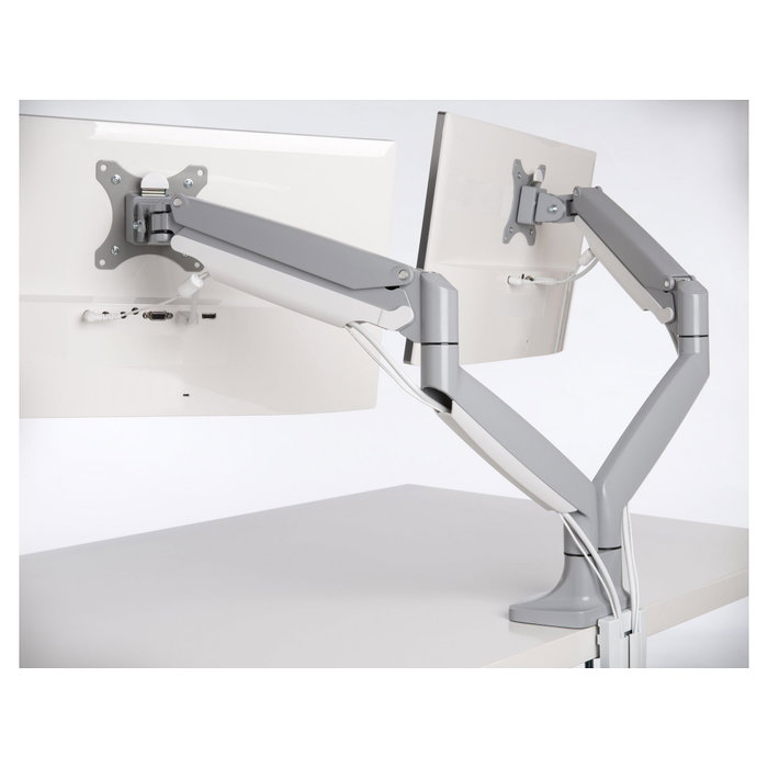 Kensington Brazo Dual SmartFit de Altura Ajustable para Monitores de 13-32 pulgadas, Gris