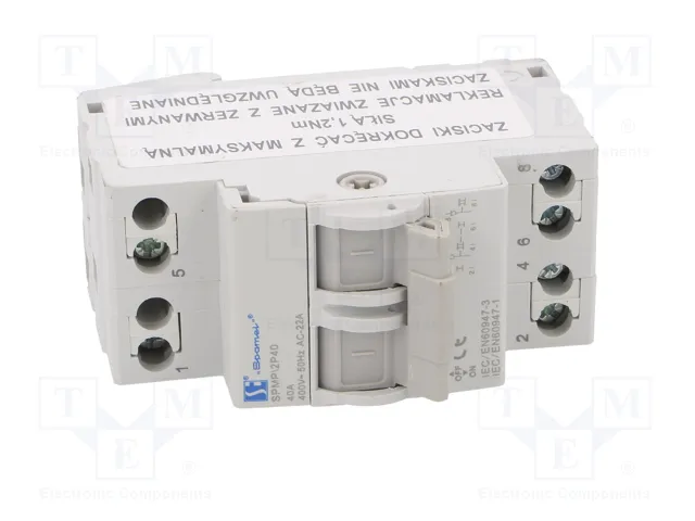 SPAMEL Interruptor de red-generador 2 polos 40A IP20